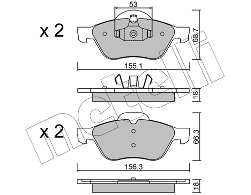 Brake Pad Set, disc brake 22-0335-0