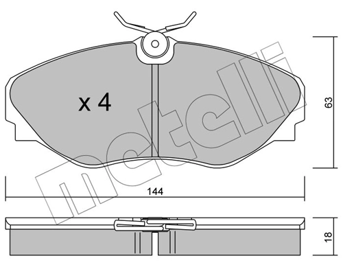 Brake Pad Set, disc brake 22-0338-0
