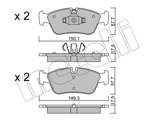 Brake Pad Set, disc brake 22-0640-0