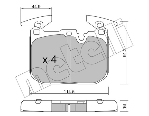 Brake Pad Set, disc brake 22-1015-3