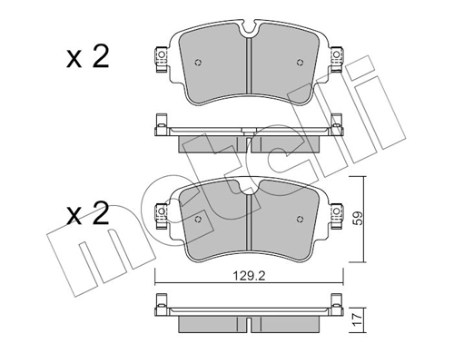 Brake Pad Set, disc brake 22-1129-0