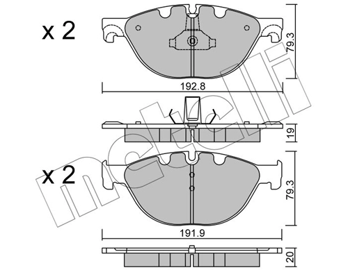 Brake Pad Set, disc brake 22-0830-0