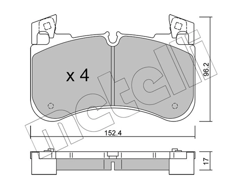 Brake Pad Set, disc brake 22-1251-0