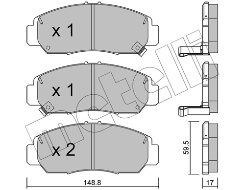 Brake Pad Set, disc brake 22-0462-0