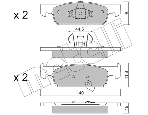 Brake Pad Set, disc brake 22-0975-2