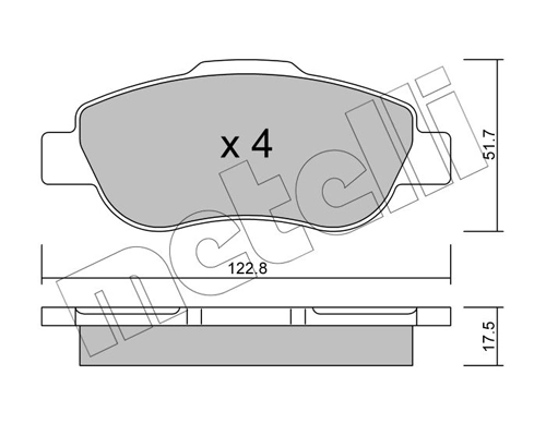 Brake Pad Set, disc brake 22-0638-0