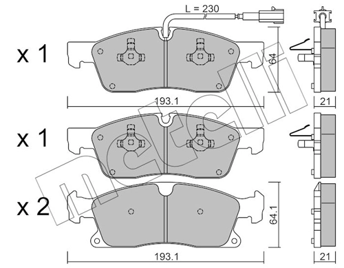Brake Pad Set, disc brake 22-0927-5