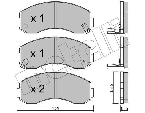 Brake Pad Set, disc brake 22-0377-0