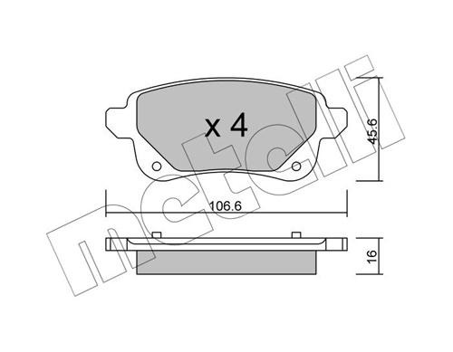 Brake Pad Set, disc brake 22-1112-0