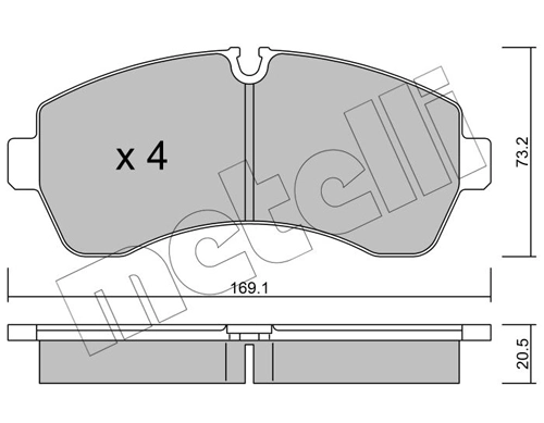 Brake Pad Set, disc brake 22-0673-0