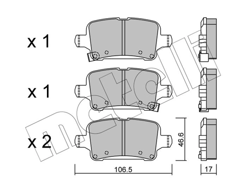 Brake Pad Set, disc brake 22-1116-0