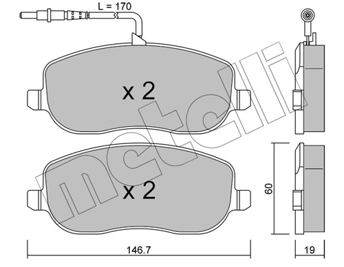 Brake Pad Set, disc brake 22-0530-0