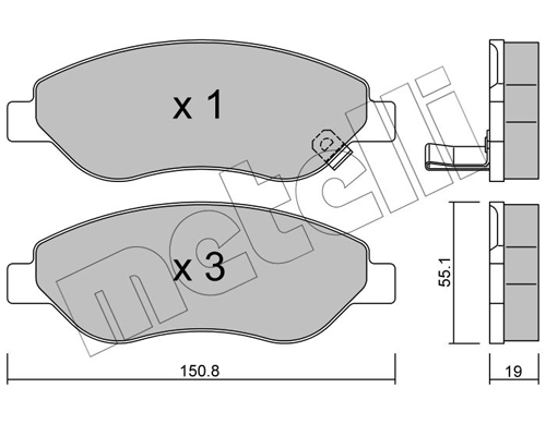 Brake Pad Set, disc brake 22-0777-0