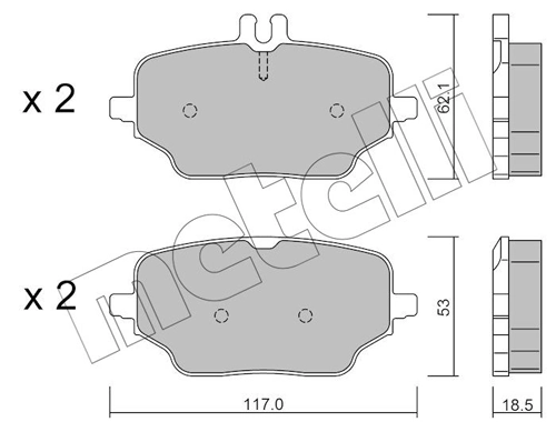 Brake Pad Set, disc brake 22-1273-0