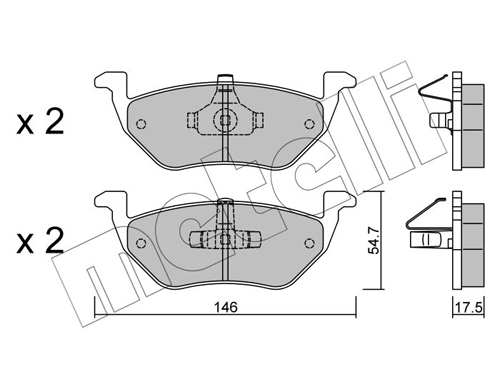 Brake Pad Set, disc brake 22-0907-0