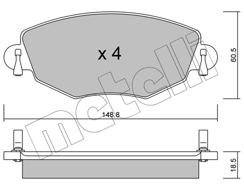 Brake Pad Set, disc brake 22-0318-0