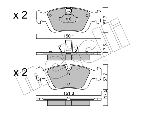 Brake Pad Set, disc brake 22-0312-0