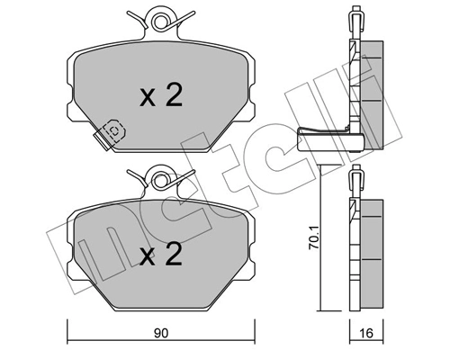 Brake Pad Set, disc brake 22-0341-0