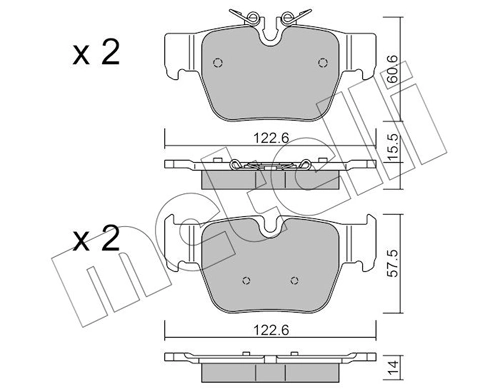 Brake Pad Set, disc brake 22-1267-0