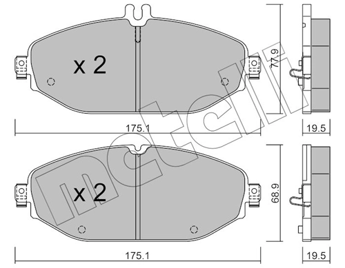 Brake Pad Set, disc brake 22-1132-0