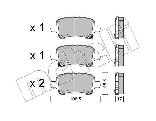 Brake Pad Set, disc brake 22-1180-0