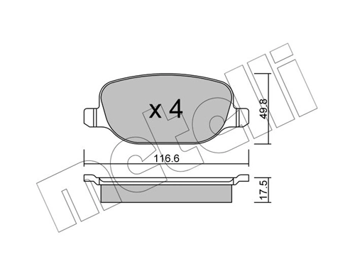 Brake Pad Set, disc brake 22-0704-0