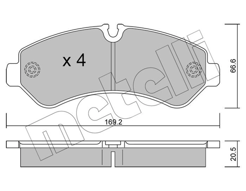 Brake Pad Set, disc brake 22-1276-0