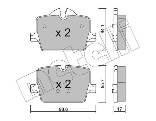 Brake Pad Set, disc brake 22-1265-0