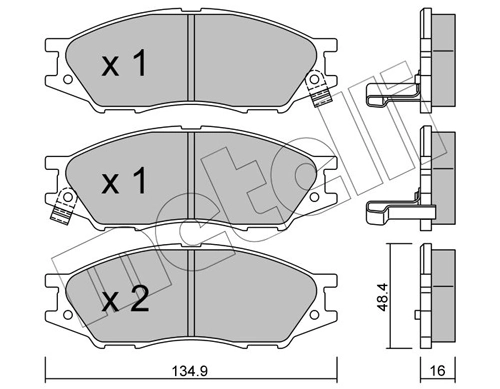 Brake Pad Set, disc brake 22-0810-0