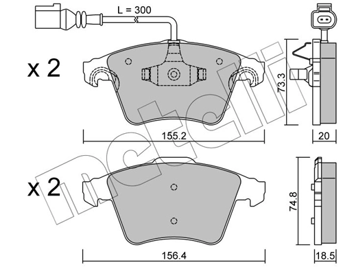 Brake Pad Set, disc brake 22-0552-2