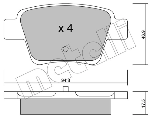 Brake Pad Set, disc brake 22-0639-0