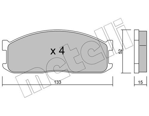 Brake Pad Set, disc brake 22-0232-0