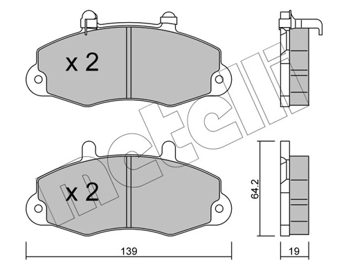 Brake Pad Set, disc brake 22-0194-1