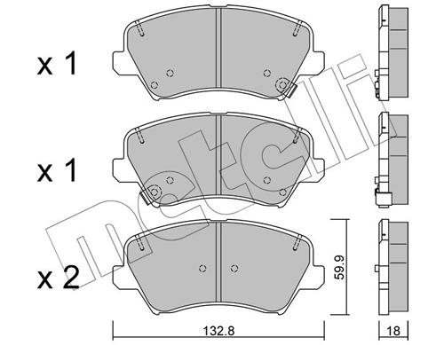 Brake Pad Set, disc brake 22-0944-0