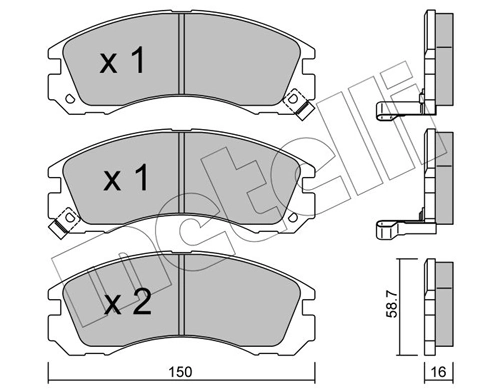 Brake Pad Set, disc brake 22-0134-0
