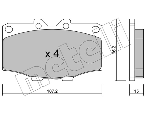 Brake Pad Set, disc brake 22-0109-0
