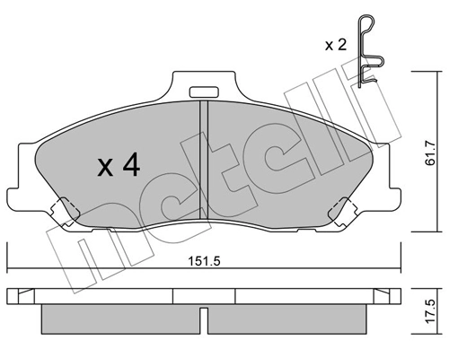 Brake Pad Set, disc brake 22-0479-0