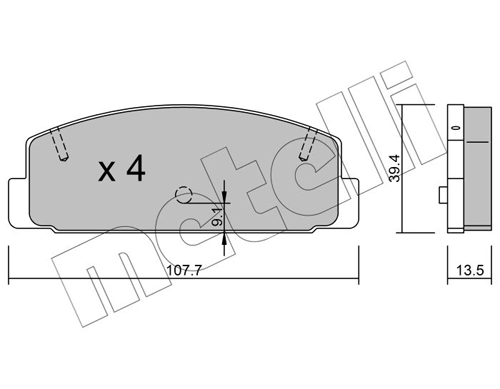 Brake Pad Set, disc brake 22-0302-1