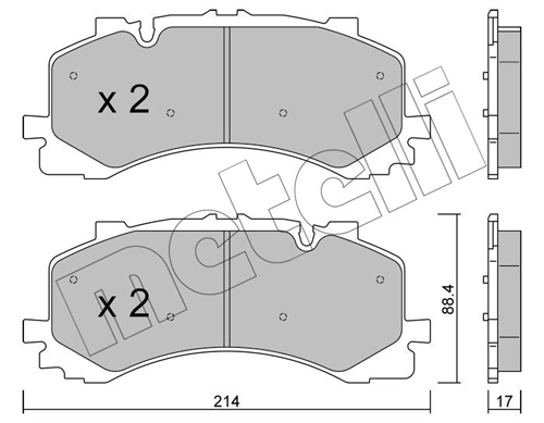 Brake Pad Set, disc brake 22-1252-0