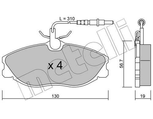 Brake Pad Set, disc brake 22-0214-0