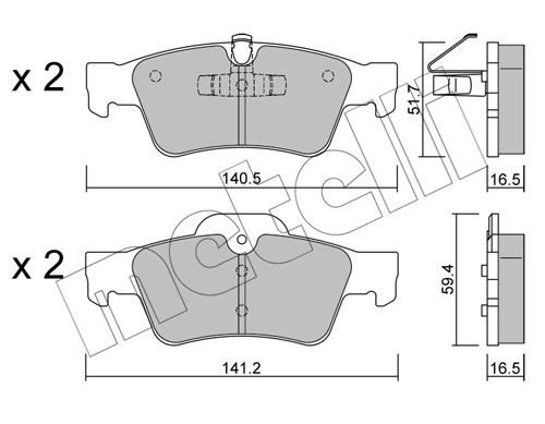 Brake Pad Set, disc brake 22-0568-1