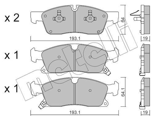 Brake Pad Set, disc brake 22-0927-0