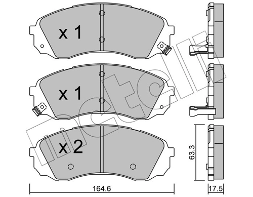 Brake Pad Set, disc brake 22-0785-0