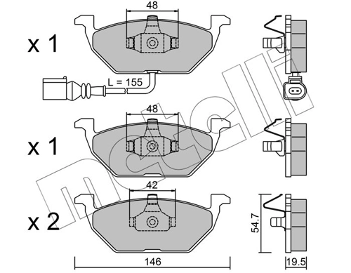Brake Pad Set, disc brake 22-0211-2