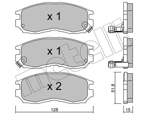 Brake Pad Set, disc brake 22-0224-0