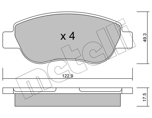 Brake Pad Set, disc brake 22-0781-0
