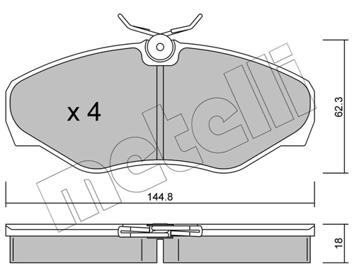 Brake Pad Set, disc brake 22-0338-2