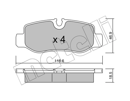 Brake Pad Set, disc brake 22-1023-0