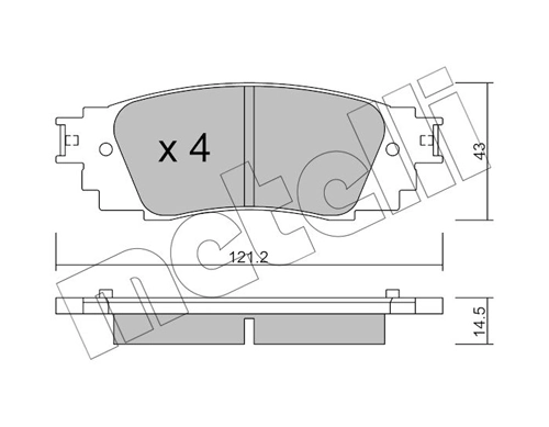 Brake Pad Set, disc brake 22-1089-0