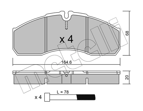 Brake Pad Set, disc brake 22-0578-5